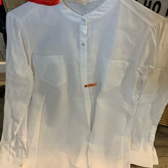 Set of four Eileen Fisher organic Irish Linen button down tops. Size S - Picture 5 of 7